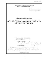 skkn một số ứng dụng thiết thực của lí thuyết tập hơp