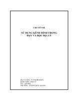 CHUYÊN ĐỀ SỬ DỤNG KÊNH HÌNH TRONG DẠY VÀ HỌC ĐỊA LÝ