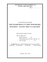 skkn một số khó khăn của học sinh khi học tích phân – nguyên nhân và giải pháp thpt sông ray