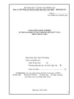 skkn sử dụng sơ đồ tư duy trong giờ ngữ văn 9 phần tiếng việt thpt tân phú