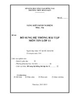 skkn bổ sung hệ thống bài tập tin học lớp 11 thpt đoàn kết