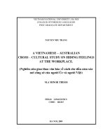 vietnamese-australian cross-cultural study on hiding feelings at the workplace = nghiên cứu giao thoa văn hóa về cách che gíấu cảm xúc nơi công sở của người úc và người việt