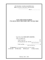 skkn ứng dụng phần mềm miễn phí vào dạy học thpt trảng bom