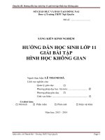 skkn hướng dẫn học sinh lớp 11 giải bài toán hình học không gian