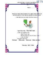 skkn tích cực hoá hoạt động của học sinh trên cơ sở xây dựng và sử dụng chuỗi các bài toán