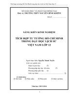 skkn tích hợp tư tưởng hồ chí minh trong dạy học lịch sử