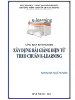 sáng kiến kinh nghiệm xây dựng bài giảng điện tử theo chuẩn e-learning