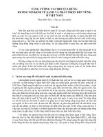 TĂNG CƯỜNG VAI TRÒ CỦA RỪNG  HƯỚNG TỚI KINH TẾ XANH VÀ PHÁT TRIỂN BỀN VỮNG  Ở VIỆT NAM