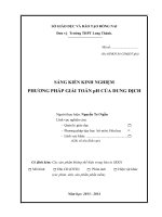 skkn phương pháp giải toán ph của dung dịch  thpt long thành