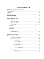 unmarked plural nouns in english and theis difficulties for the 1st year students at the faculty of tourism, honoi university of culture = danh từ số nhiều không có dấu hiệu nhận dạng trong tiếng anh