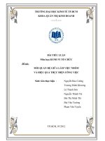 tiểu luận môn hành vi tổ chức mối quan hệ giữa làm việc nhóm  và hiệu quả thực hiện công việc