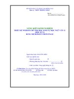 skkn thiết kế website hỗ trợ học sinh tự học ngữ văn 11 (học kỳ i) bằng microsoft frontpage