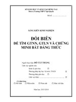 skkn đổi biến để tìm gtnn, gtln và chứng minh bất đẳng thức
