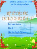 giáo án lớp 4 môn luyện từ và câu