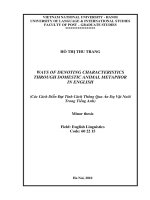 ways of denoting characteristics through domestic animal metaphor in english = cách cách diễn đạt tính cách thông qua ẩn dụ vật nuôi trong tiếng anh tt