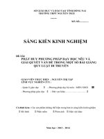 skkn phát huy phương pháp dạy học nêu và giải quyết vấn đề trong một số bài giảng quy luật di truyền