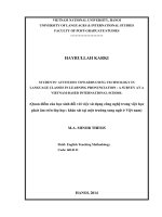 students’ attitudes towards using technology in language classes in learning pronunciation  a survey at a vietnam-based international school