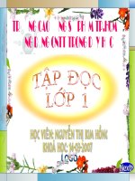 giáo án lớp 1 tập đọc ai dậy sớm