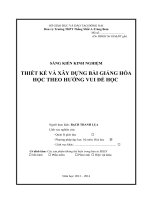 skkn thiết kế và xây dựng bài giảng hóa học theo hướng vui để học  thpt thống nhất