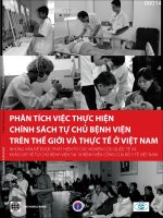 PHÂN TÍCH VIỆC THỰC HIỆN chính sách tự chủ bệnh viện trên thế giới và thực tế ở việt nam