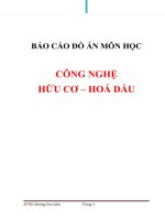 Đồ án môn học Công nghệ Hữu cơ Hóa dầu