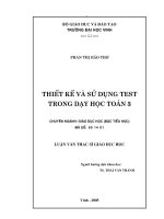 thiết kế và sử dụng test trong dạy học toán 3