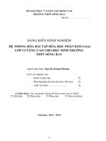 skkn hệ thống hóa bài tập hóa học phần kim loại lớp 12 nâng cao cho học sinh trường thpt sông ray