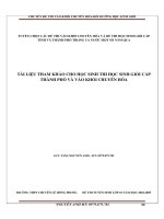 TUYỂN CHỌN CÁC ĐỀ THI VÀO KHỐI CHUYÊN HÓA VÀ ĐỀ THI HỌC SINH GIỎI CẤP TỈNH VÀ THÀNH PHỐ TRONG CẢ NƯỚC MỘT SỐ NĂM QUA