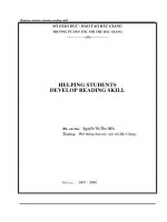 đề tài Helping students Develop reading skill