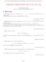 PHƯƠNG TRÌNH HÀM QUA CÁC KÌ THI