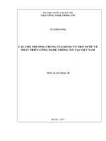 các chủ trương chung của đảng và nhà nước về phát triển công nghệ thông tin tại việt nam