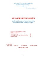 skkn hướng dẫn học sinh phương pháp giải một số bài tập di truyền