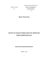 study on characterization of chitinase from streptomyces