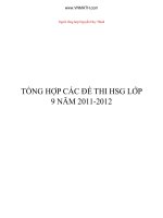TỔNG HỢP CÁC ĐỀ THI HSG LỚP 9 NĂM 2011-2012