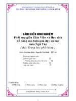 skkn phối hợp giữa giáo viên và học sinh để nâng cao hiệu quả dạy và học  môn văn học thpt long khánh