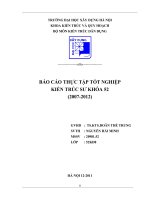 báo cáo thực tập tại Tổng công ty tư vấn xây dựng Việt Nam – Bộ Xây Dựng – 243A Đê La Thành – Hà Nội