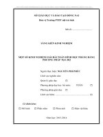 skkn một số kinh nghiệm giải bài toán hình học phẳng bằng phương pháp tọa độ thpt nội trú