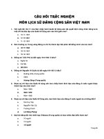 trắc nghiệm lịch sử đảng - phần ii -có đáp án
