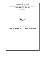 sản phẩm và dịch vụ thông tin-thư viện