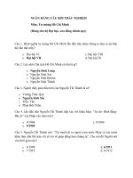 Ngân hàng câu hỏi trắc nghiêm -Tư Tưởng Hồ Chí Minh phần 3(Có đáp án)