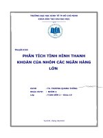 phân tích tình hình thanh khoản của nhóm các ngân hàng lớn