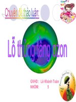 chuyên đề thảo luận lỗ thủng tầng ozon