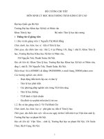 ĐỀ CƢƠNG CHI TIẾT  MÔN SINH LÝ HỌC HOẠT ĐỘNG THẦN KINH CẤP CAO