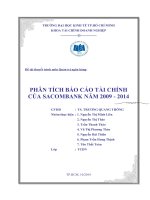 phân tích báo cáo tài chính của sacombank năm 2009 - 2014