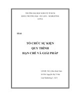 tổ chức sự kiện quy trình hạn chế và giải pháp