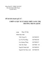 chiến lược xuất khẩu điều sang thị trường trung quốc