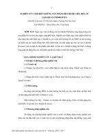 NGHIÊN CỨU CHẾ BIẾN NHỮNG SẢN PHẨM HỖ TRỢ HỆ TIÊU HÓA TỪ LỢI KHUẨN PROBIOTICS