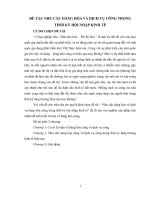 NHU cầu HÀNG hóa và DỊCH vụ CÔNG TRONG THỜI kỳ hội NHẬP KINH tế QUỐC tế