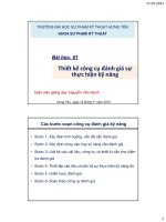 Thiết kế công cụ đánh giá sự thực hiện kỹ năng