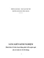 hình thức tổ chức hoạt động phát triển ngôn ngữ cho trẻ nhà trẻ 24-36 tháng